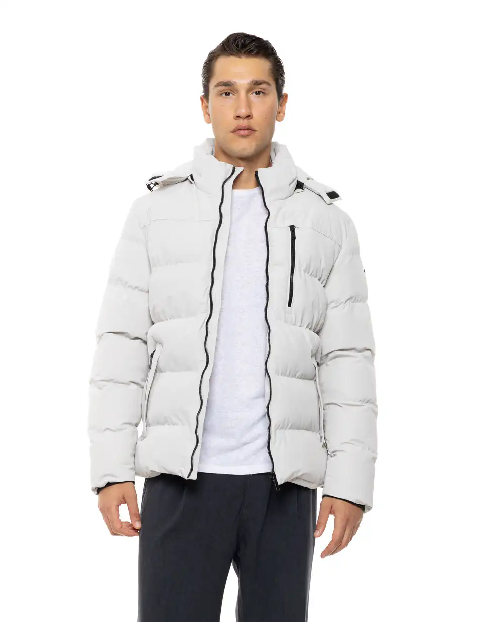 Biston Ανδρικό κοντό πανωφόρι με κουκούλα 54-201-003 ICE