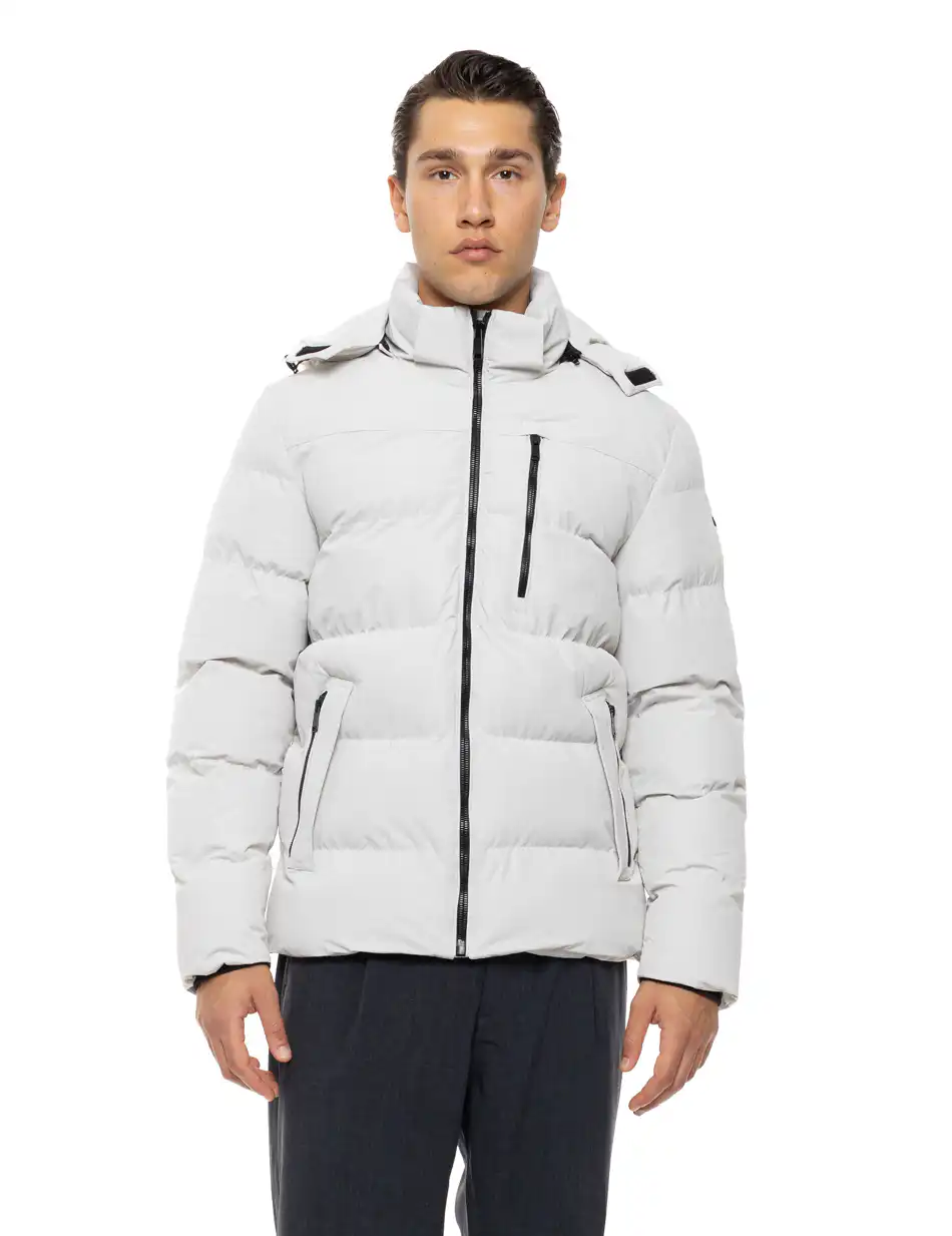 Biston Ανδρικό κοντό πανωφόρι με κουκούλα 54-201-003 ICE