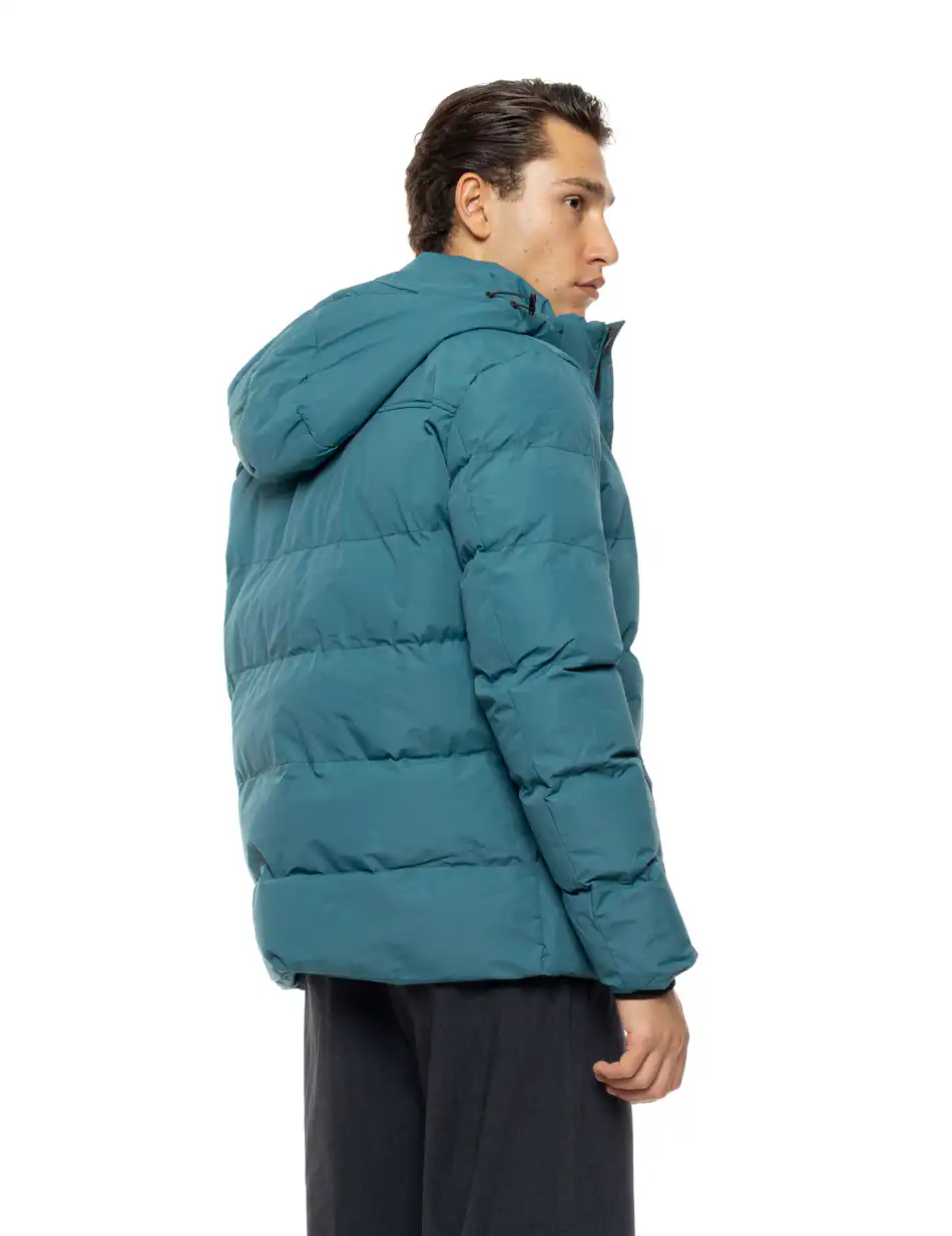 Biston Ανδρικό κοντό πανωφόρι με κουκούλα 54-201-003 PETROL