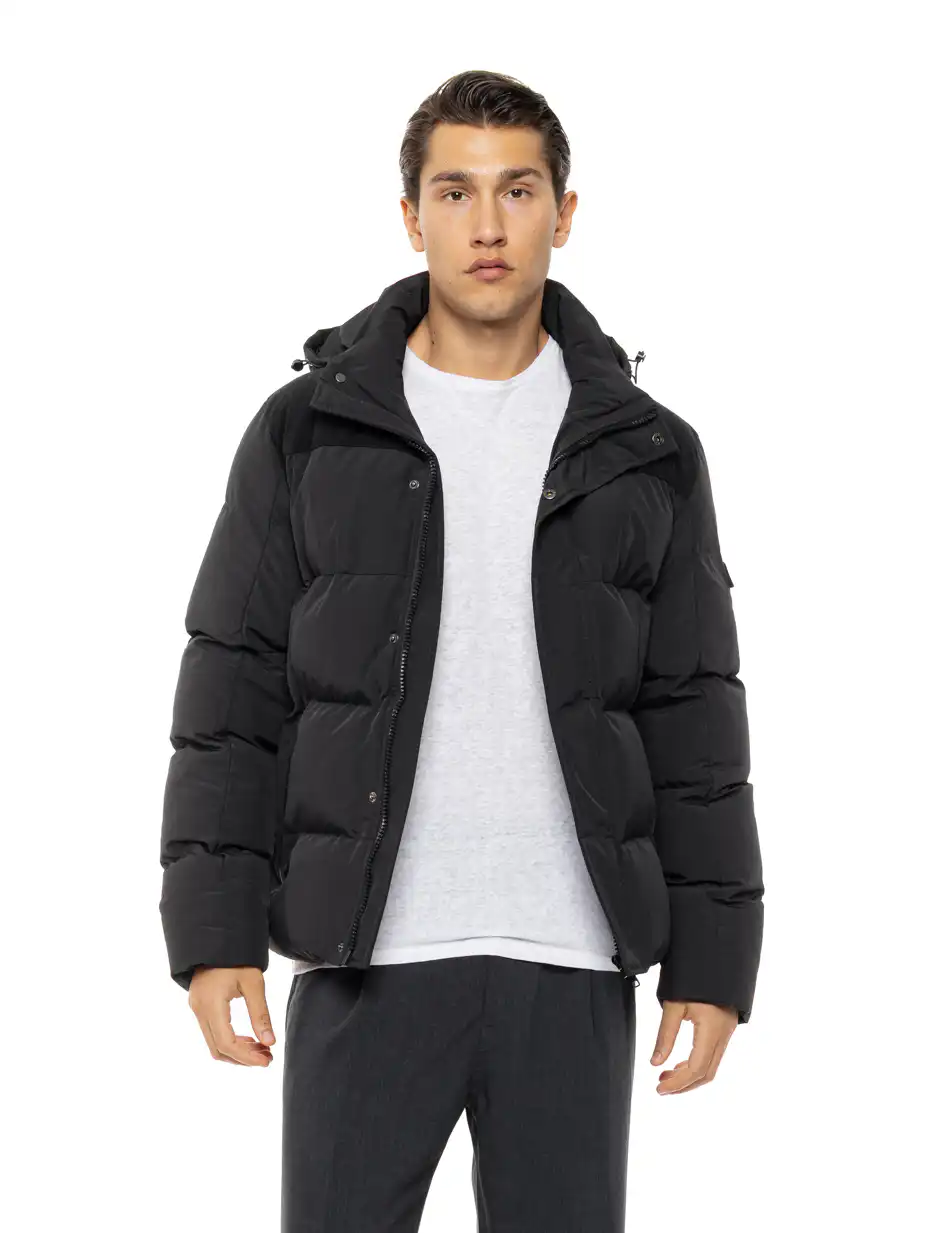 Splendid Ανδρικό demi πανωφόρι με κουκούλα 54-201-009 BLACK