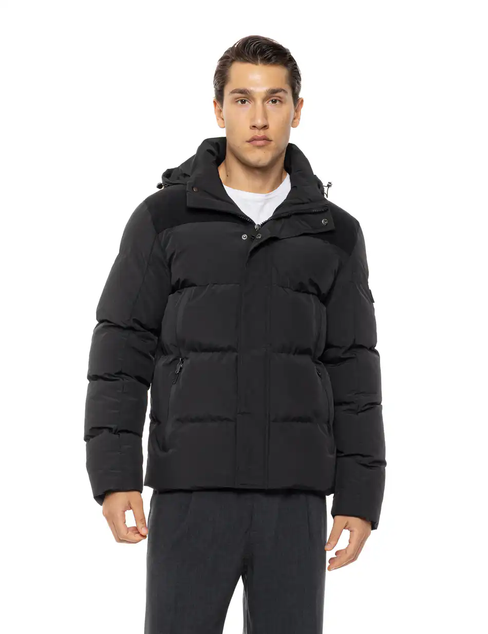 Splendid Ανδρικό demi πανωφόρι με κουκούλα 54-201-009 BLACK