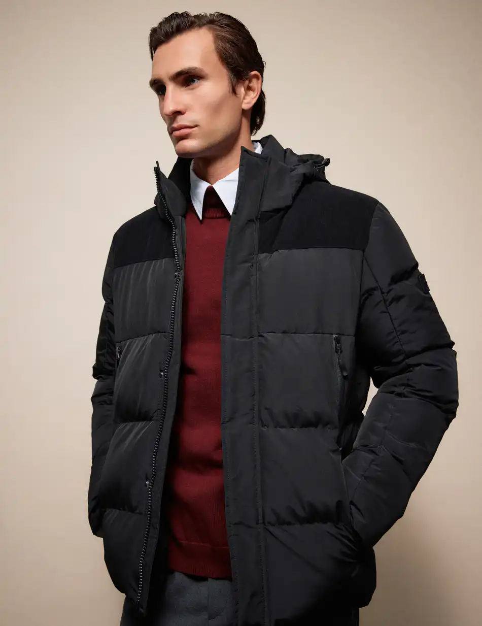 Splendid Ανδρικό demi πανωφόρι με κουκούλα 54-201-009 BLACK