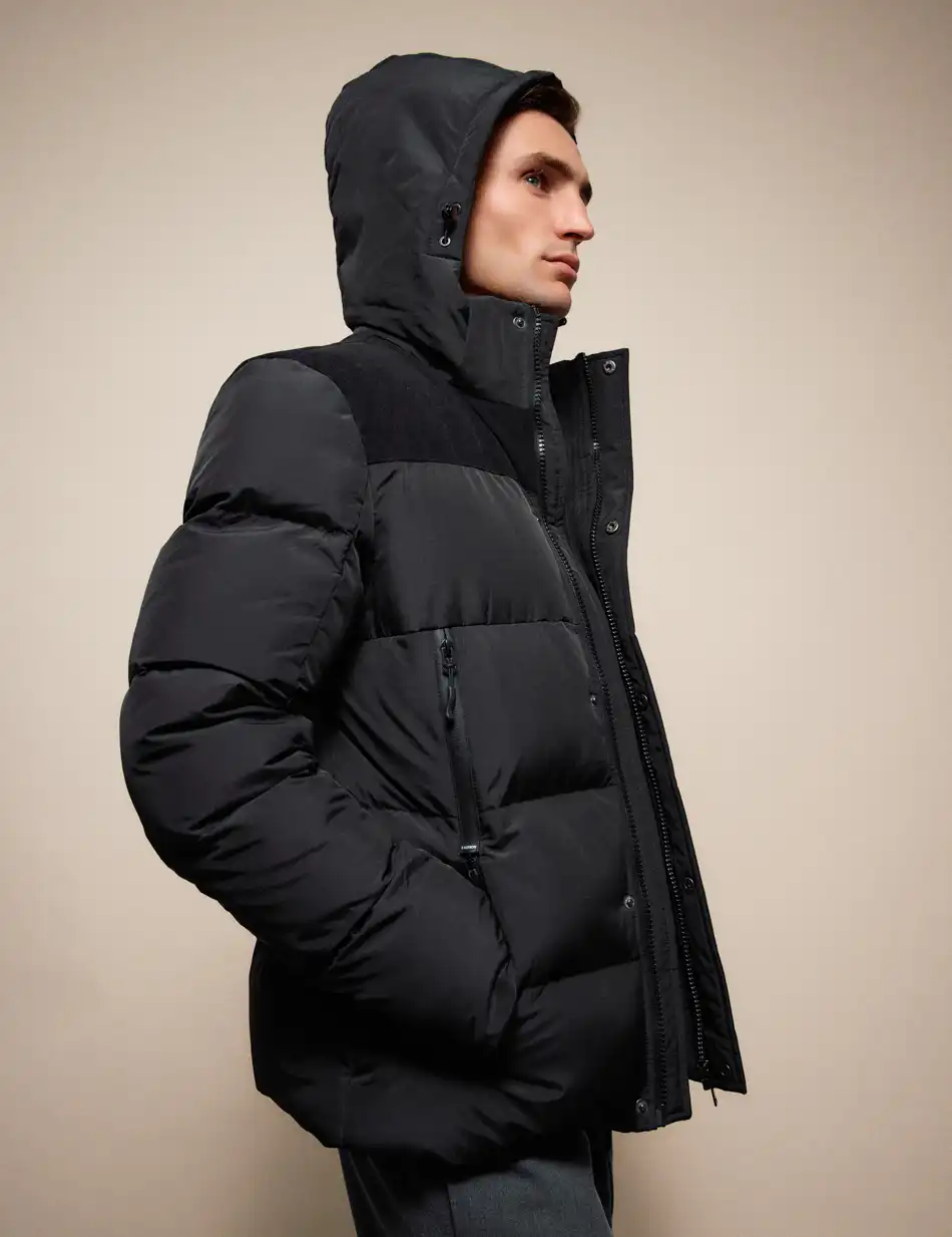 Splendid Ανδρικό demi πανωφόρι με κουκούλα 54-201-009 BLACK