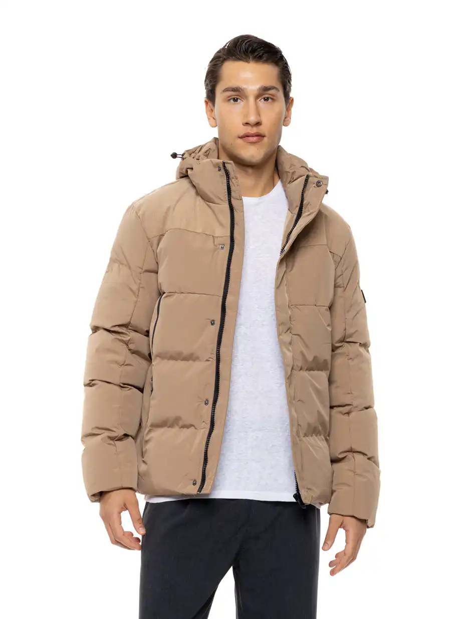 Splendid Ανδρικό demi πανωφόρι με κουκούλα 54-201-009 BEIGE