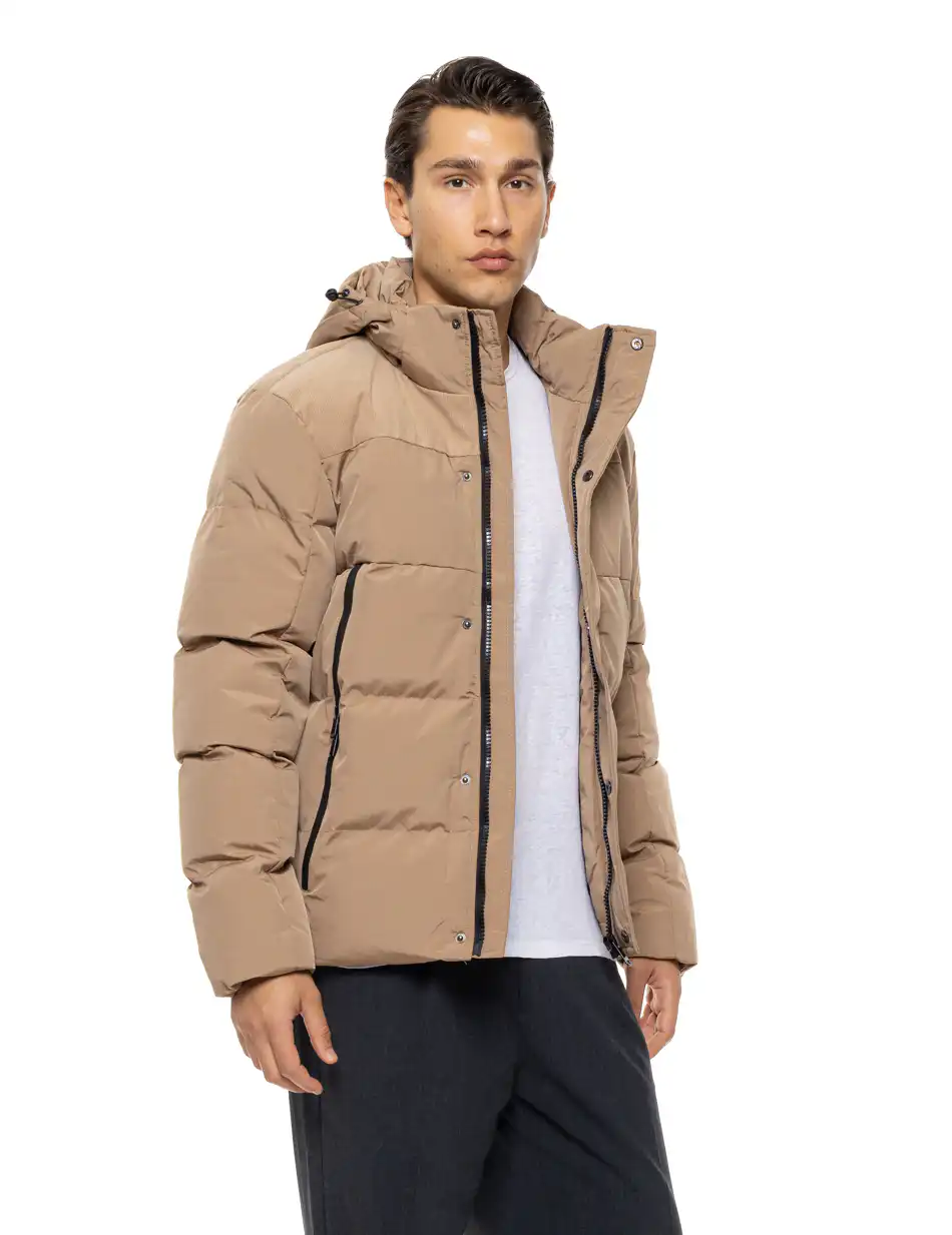 Splendid Ανδρικό demi πανωφόρι με κουκούλα 54-201-009 BEIGE