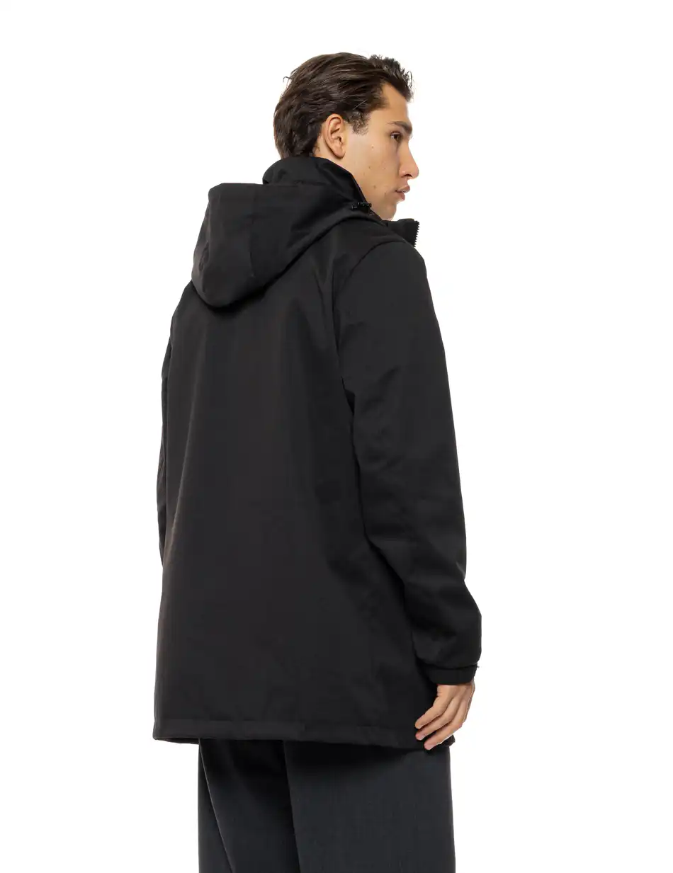 Splendid Ανδρικό demi πανωφόρι με εσωτερικό κομμάτι και αδιάβροχα φερμουαρ 54-201-016 BLACK