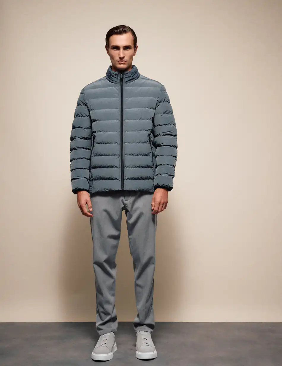 Splendid Ανδρικό demi πανωφόρι με εσωτερικό κομμάτι και αδιάβροχα φερμουαρ 54-201-016 DK GREY