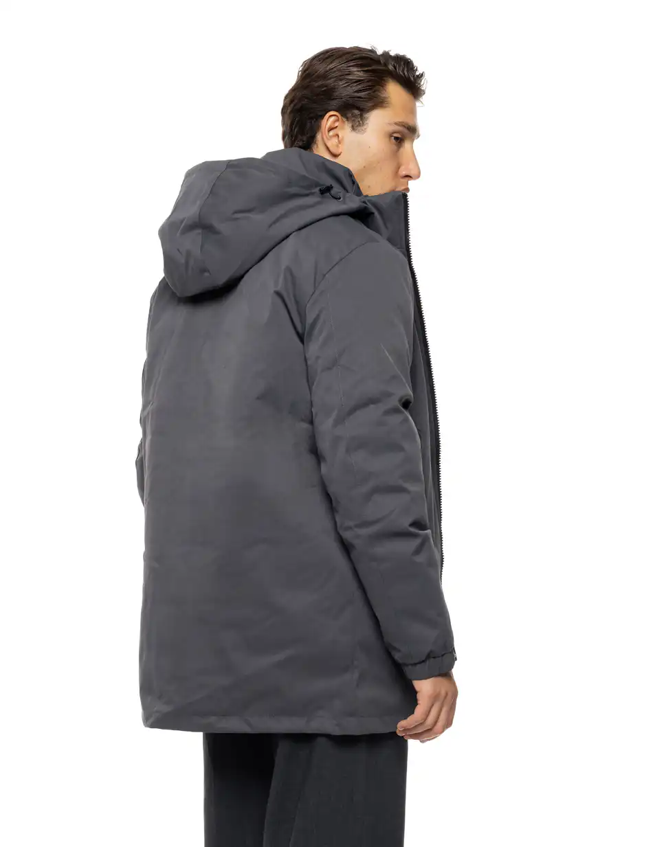 Splendid Ανδρικό demi πανωφόρι με εσωτερικό κομμάτι και αδιάβροχα φερμουαρ 54-201-016 DK GREY