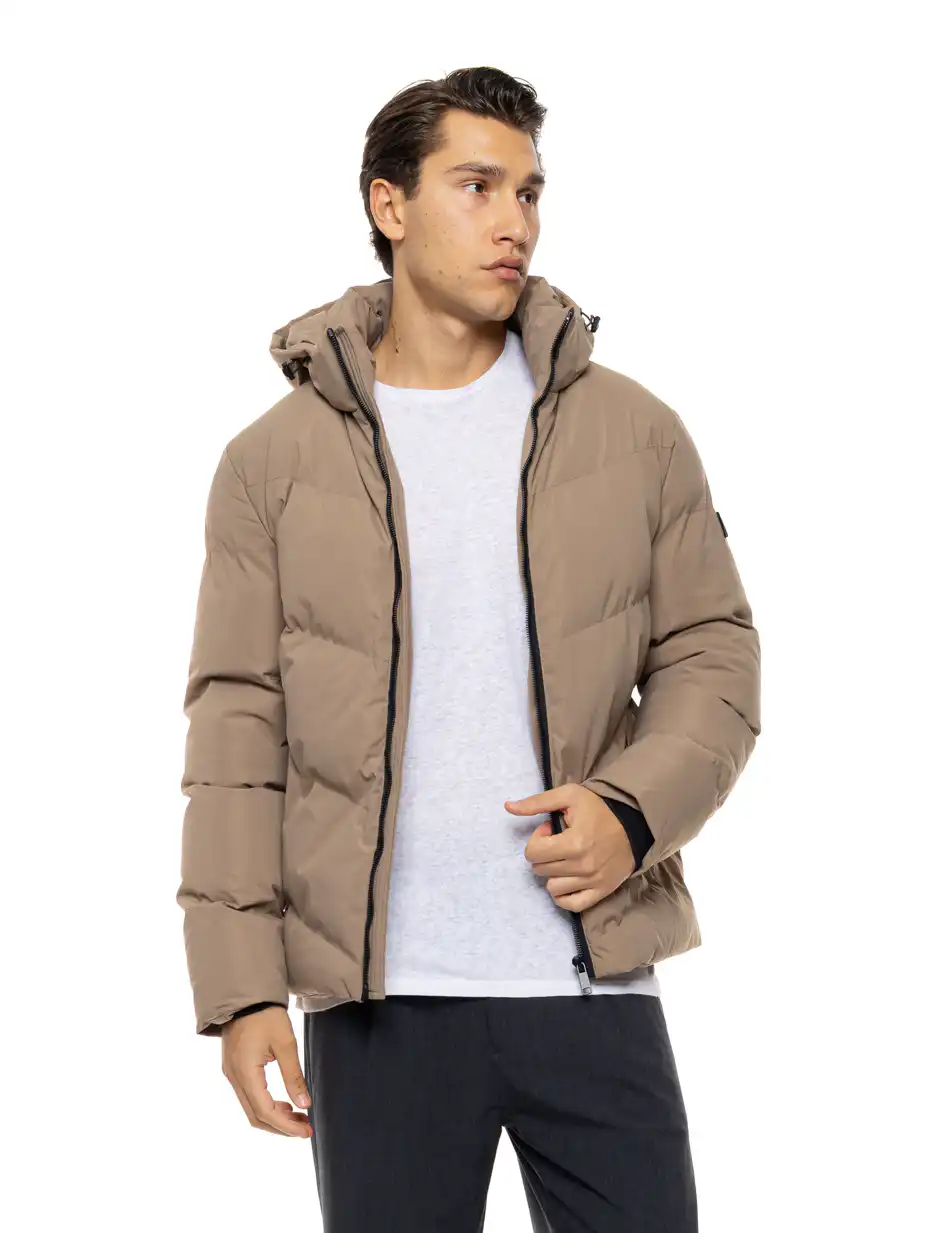 Splendid Ανδρικό κοντό πανωφόρι με αποσπώμενη κουκούλα 54-201-018 BEIGE