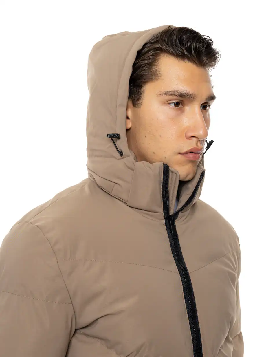 Splendid Ανδρικό κοντό πανωφόρι με αποσπώμενη κουκούλα 54-201-018 BEIGE