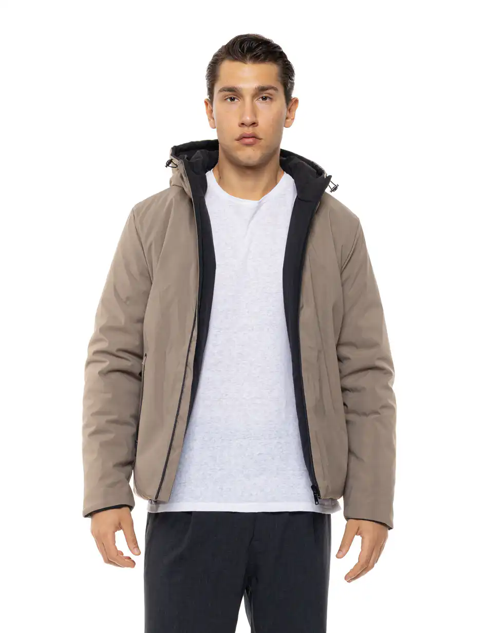 Biston Ανδρικό κοντό πανωφόρι με κουκούλα 54-201-020 FANGO