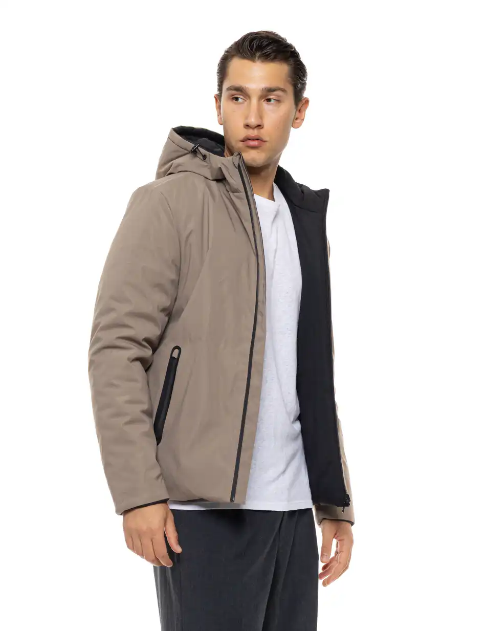 Biston Ανδρικό κοντό πανωφόρι με κουκούλα 54-201-020 FANGO