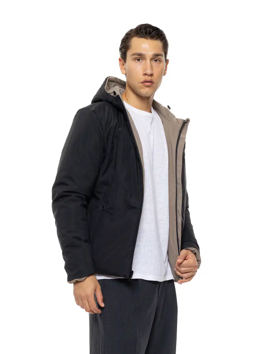 Biston Ανδρικό κοντό πανωφόρι με κουκούλα 54-201-020 FANGO