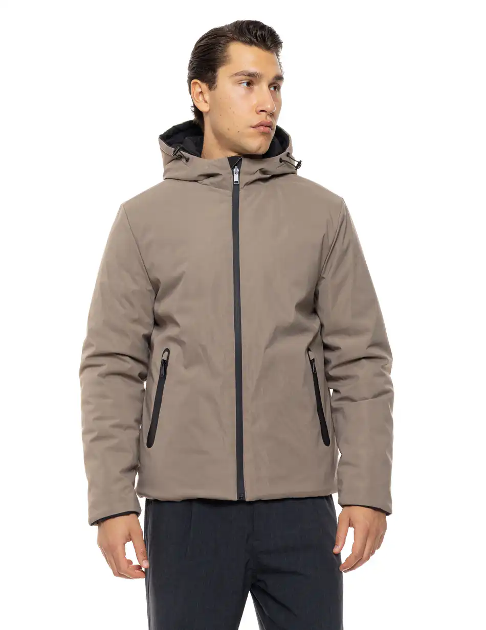 Biston Ανδρικό κοντό πανωφόρι με κουκούλα 54-201-020 FANGO