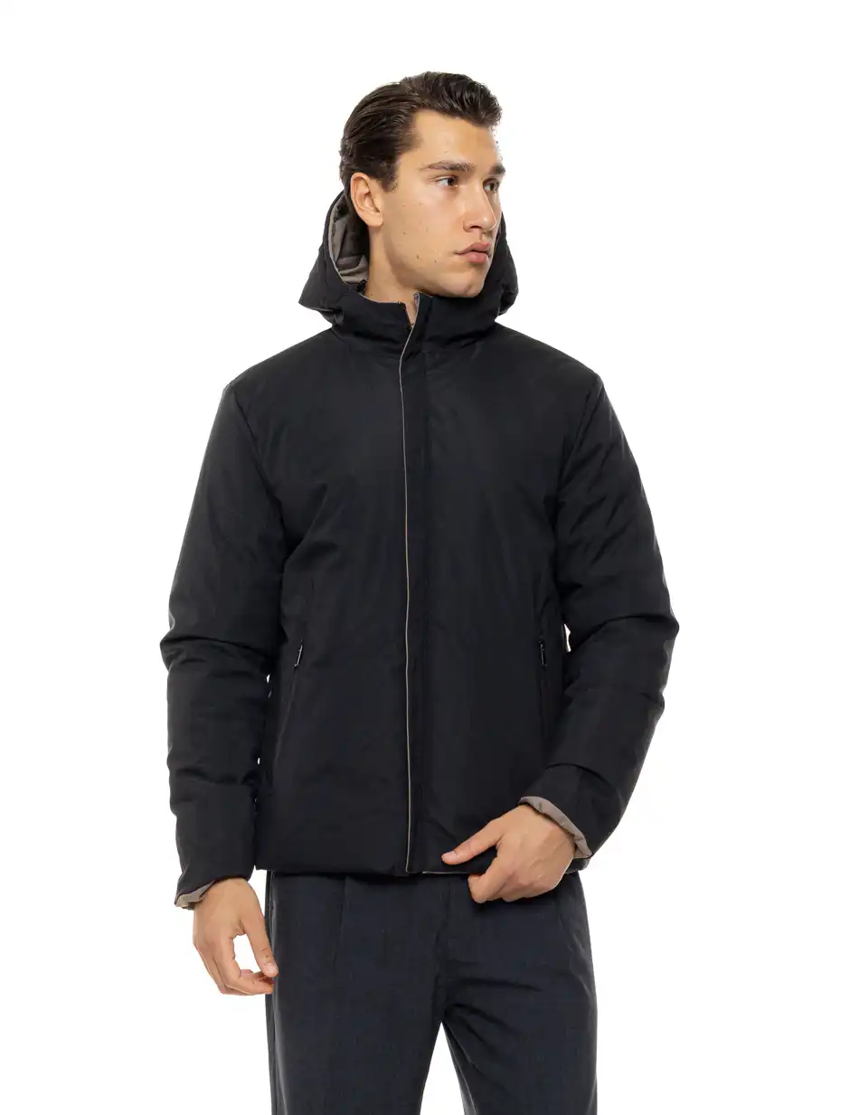 Biston Ανδρικό κοντό πανωφόρι με κουκούλα 54-201-020 FANGO