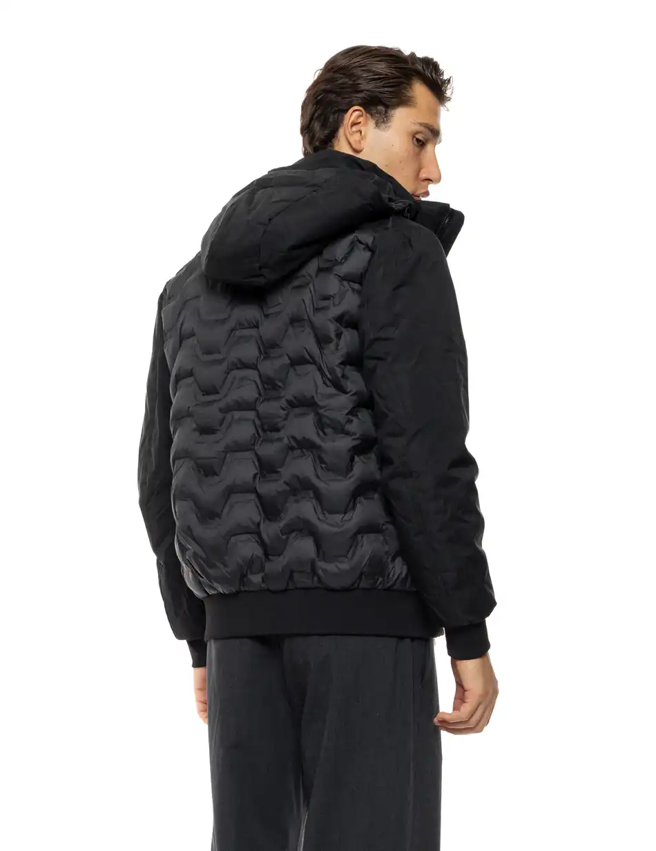 Splendid Ανδρικό κοντό πανωφόρι με κουκούλα 54-201-026 BLACK