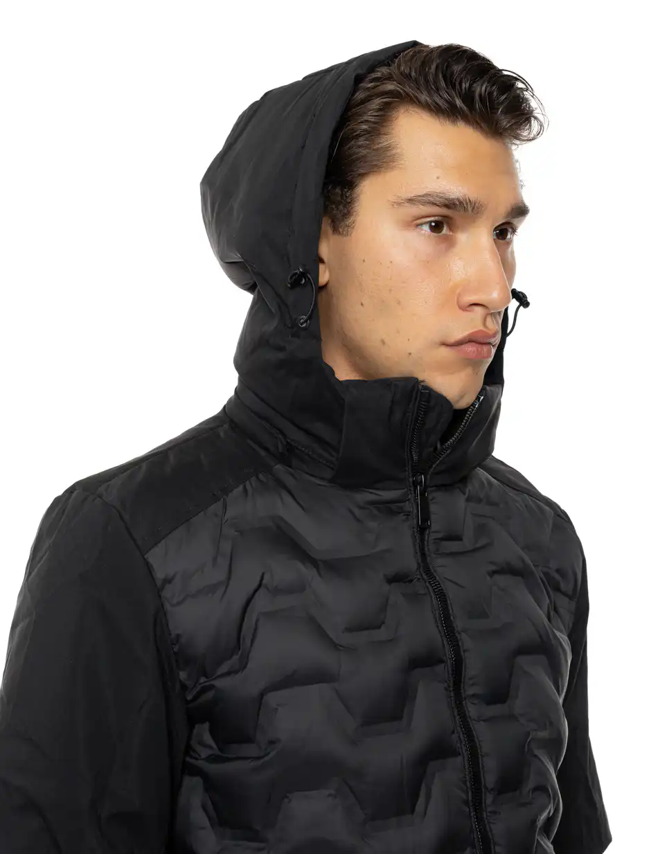 Splendid Ανδρικό κοντό πανωφόρι με κουκούλα 54-201-026 BLACK