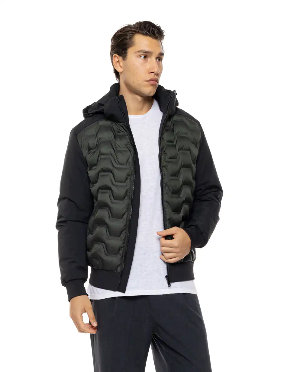 Splendid Ανδρικό κοντό πανωφόρι με κουκούλα 54-201-026 GREEN