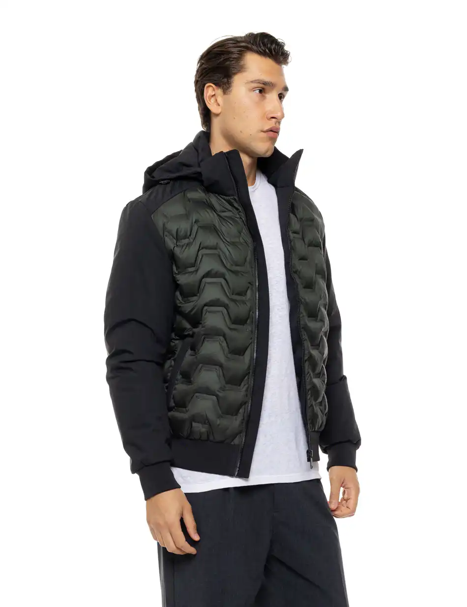 Splendid Ανδρικό κοντό πανωφόρι με κουκούλα 54-201-026 GREEN