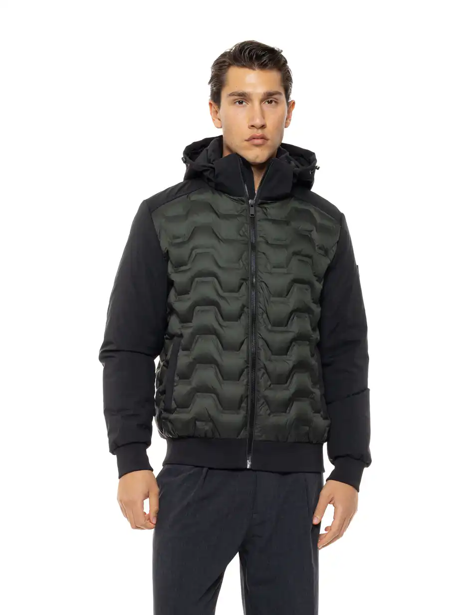 Splendid Ανδρικό κοντό πανωφόρι με κουκούλα 54-201-026 GREEN