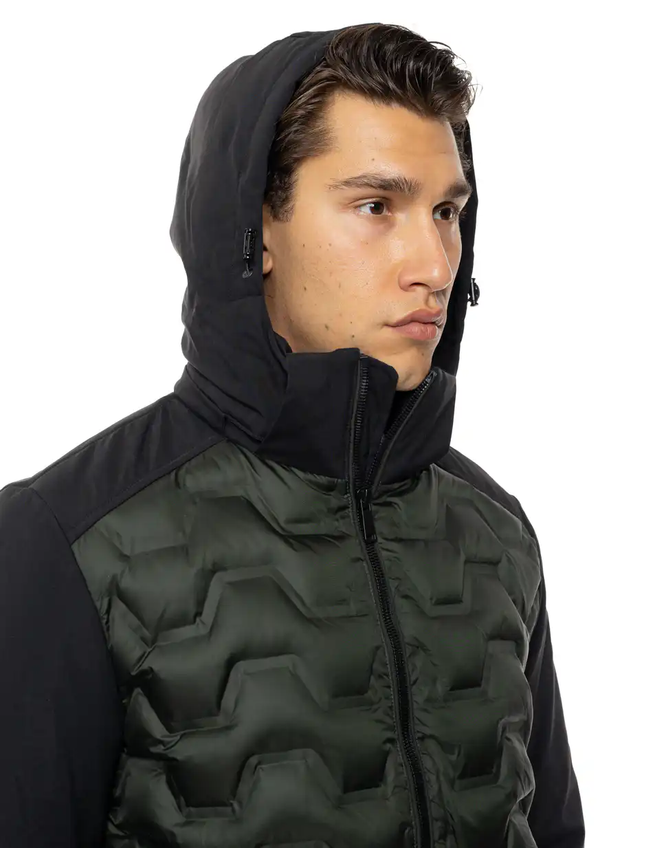 Splendid Ανδρικό κοντό πανωφόρι με κουκούλα 54-201-026 GREEN