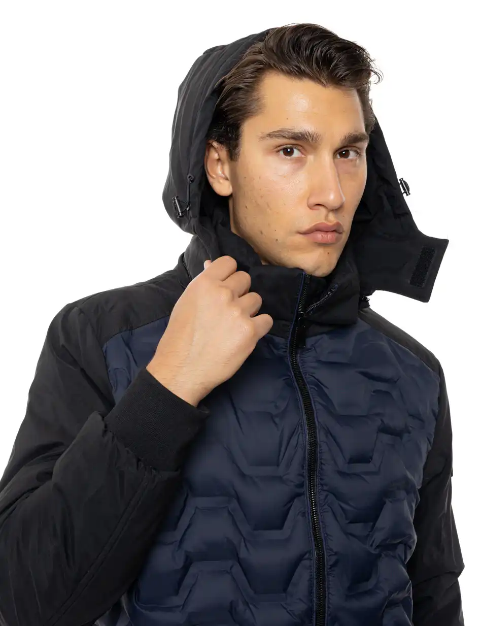 Splendid Ανδρικό κοντό πανωφόρι με κουκούλα 54-201-026 NAVY