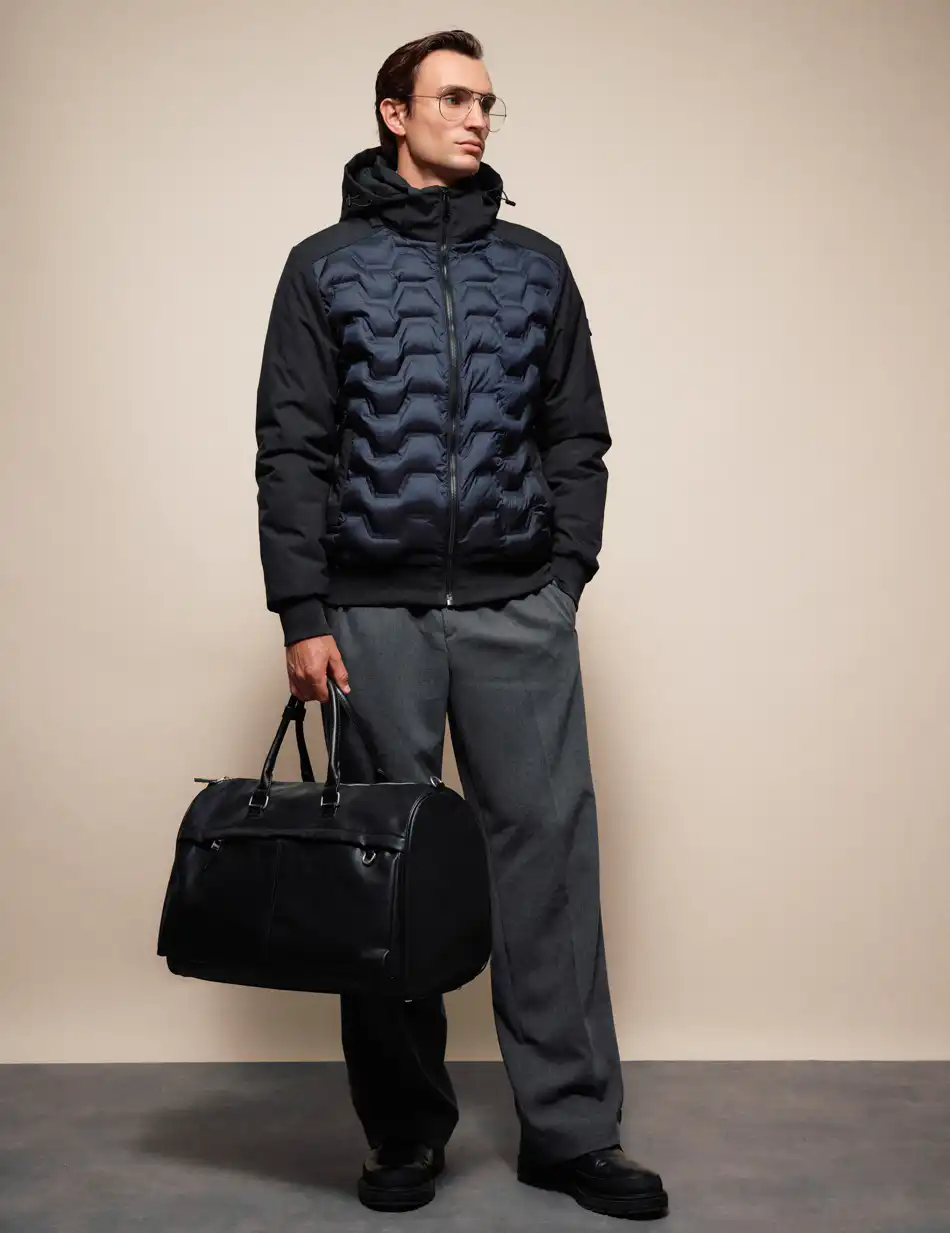 Splendid Ανδρικό κοντό πανωφόρι με κουκούλα 54-201-026 NAVY