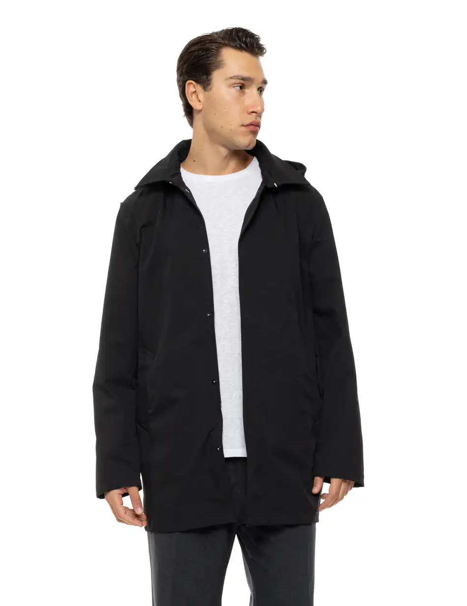 Biston Ανδρικό demi πανωφόρι δυο τεμαχίων με αποσπώμενο εσωτερικό 54-201-029 BLACK