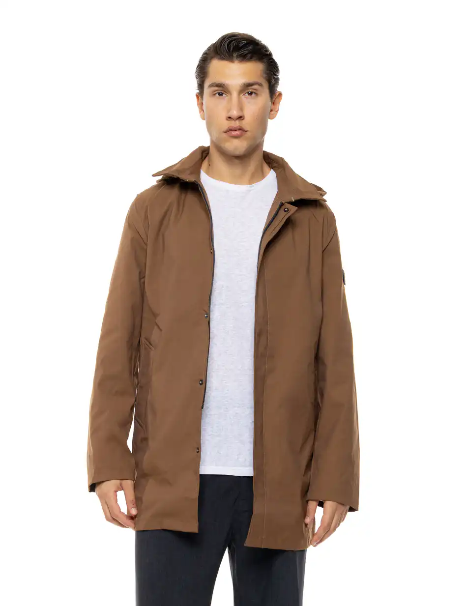 Biston Ανδρικό demi πανωφόρι δυο τεμαχίων με αποσπώμενο εσωτερικό 54-201-029 BROWN