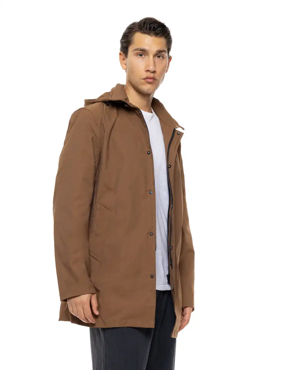 Biston Ανδρικό demi πανωφόρι δυο τεμαχίων με αποσπώμενο εσωτερικό 54-201-029 BROWN