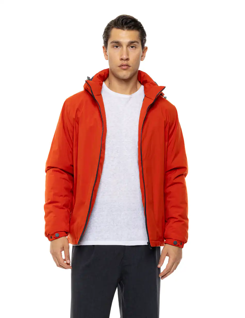 Biston Ανδρικό κοντό πανωφόρι με κουκούλα 54-201-034 ORANGE
