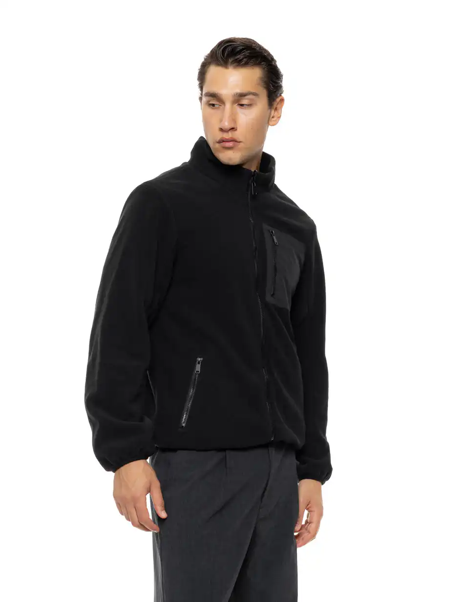 Biston Ανδρικό κοντό μπουφάν με κουκούλα δυο τεμαχίων με αποσπώμενο εσωτερικό 54-201-051 BLACK