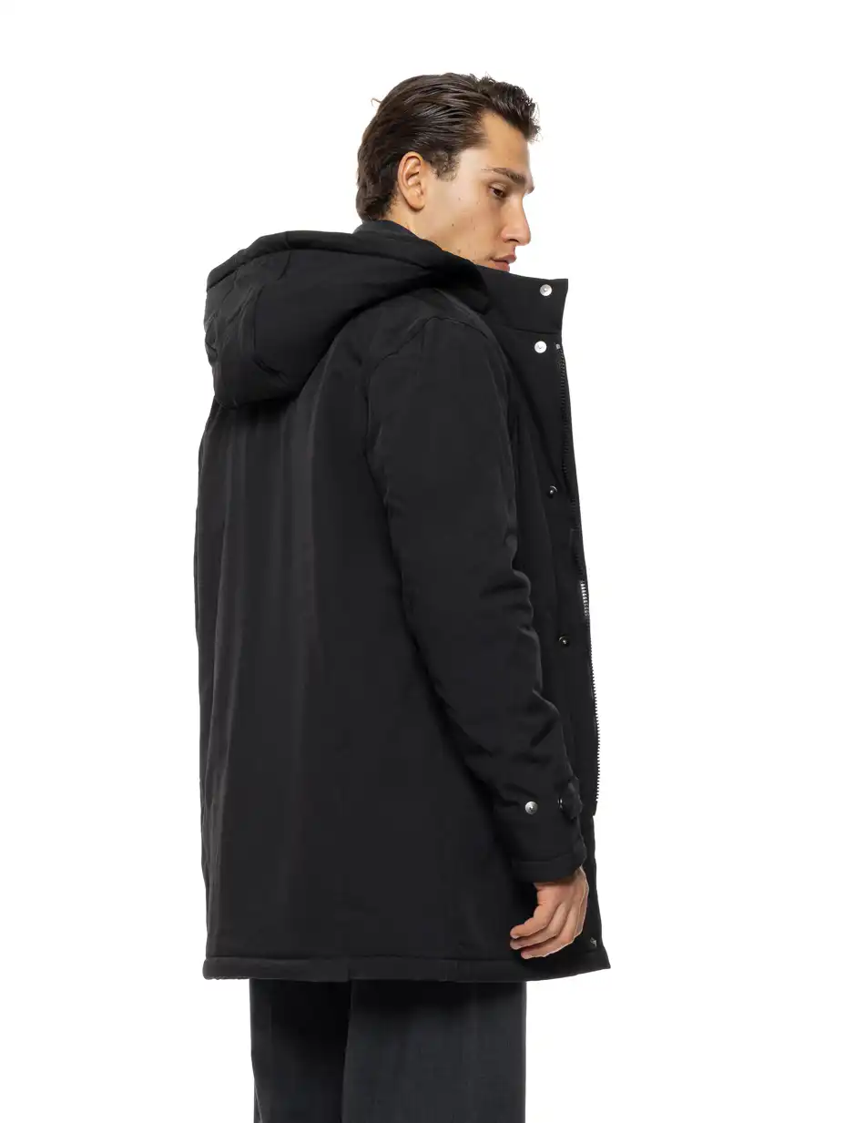 Biston Ανδρικό demi μπουφάν με κουκούλα 54-201-053 BLACK