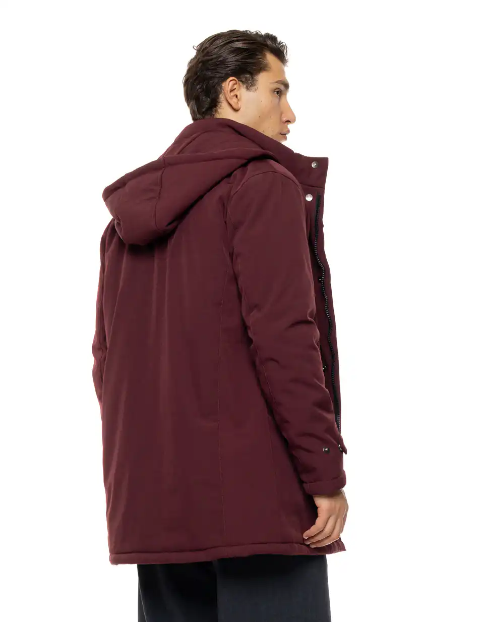 Biston Ανδρικό demi μπουφάν με κουκούλα 54-201-053 BORDEAUX