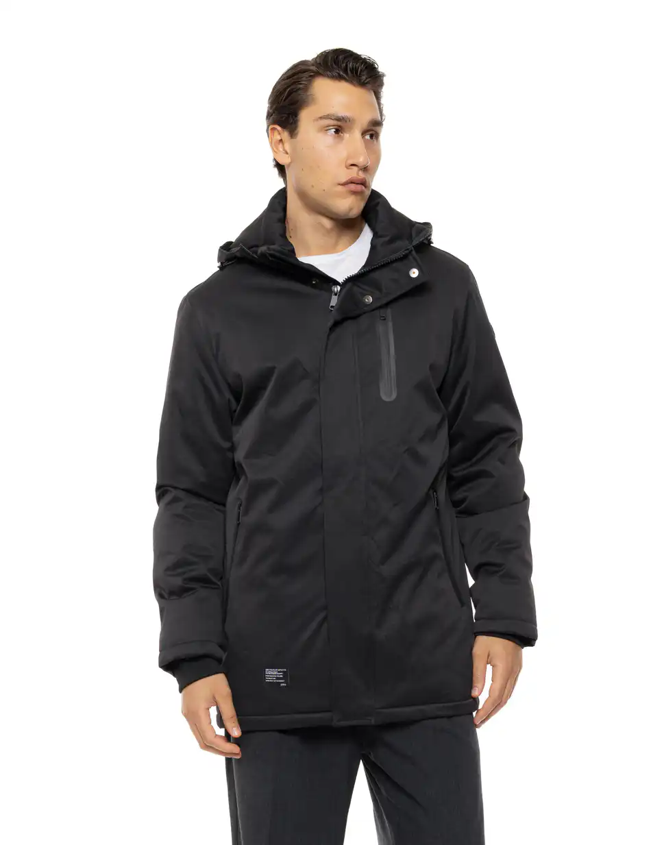 Splendid Ανδρικό demi μπουφάν με κουκούλα 54-201-057 BLACK