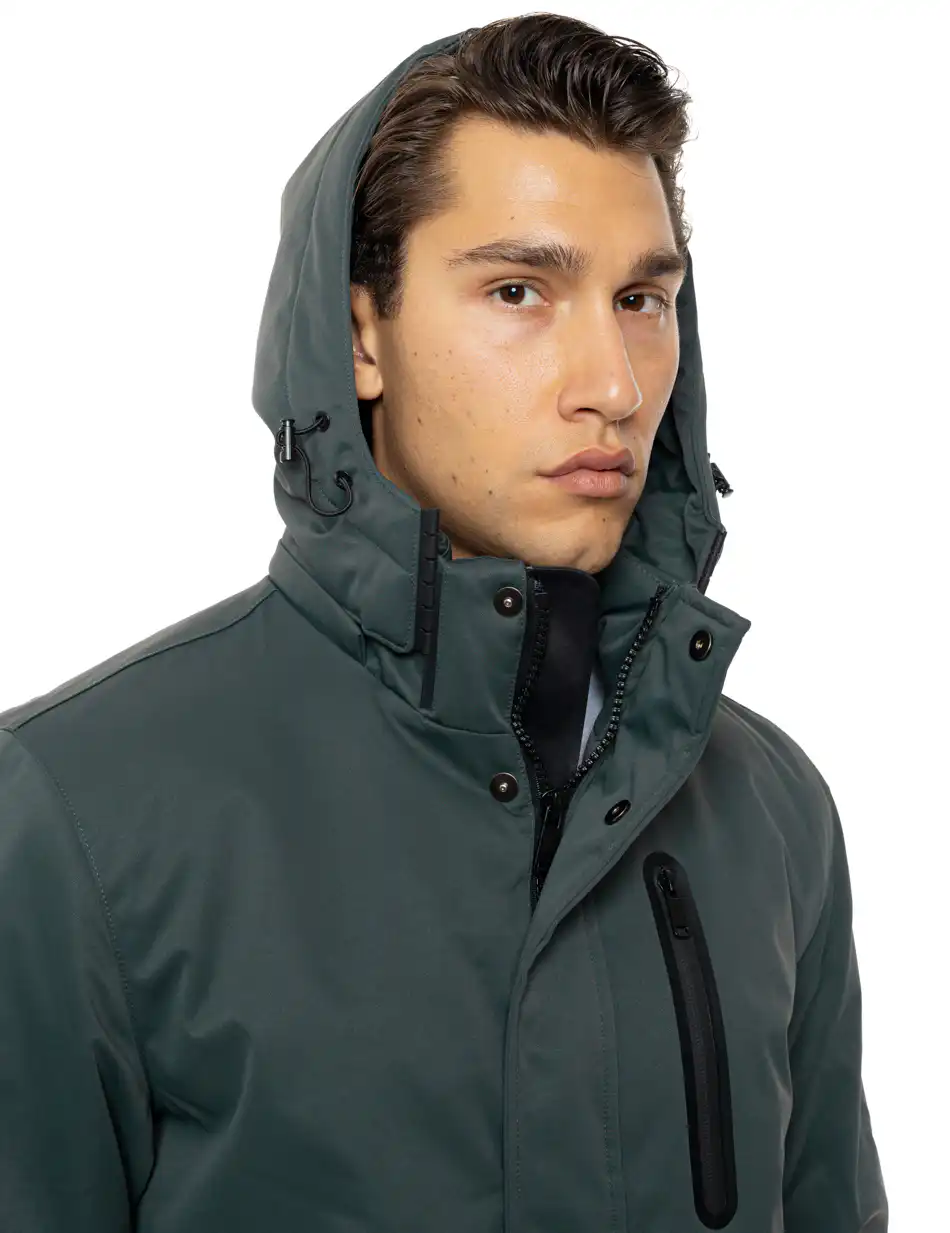 Splendid Ανδρικό demi μπουφάν με κουκούλα 54-201-057 DK GREEN