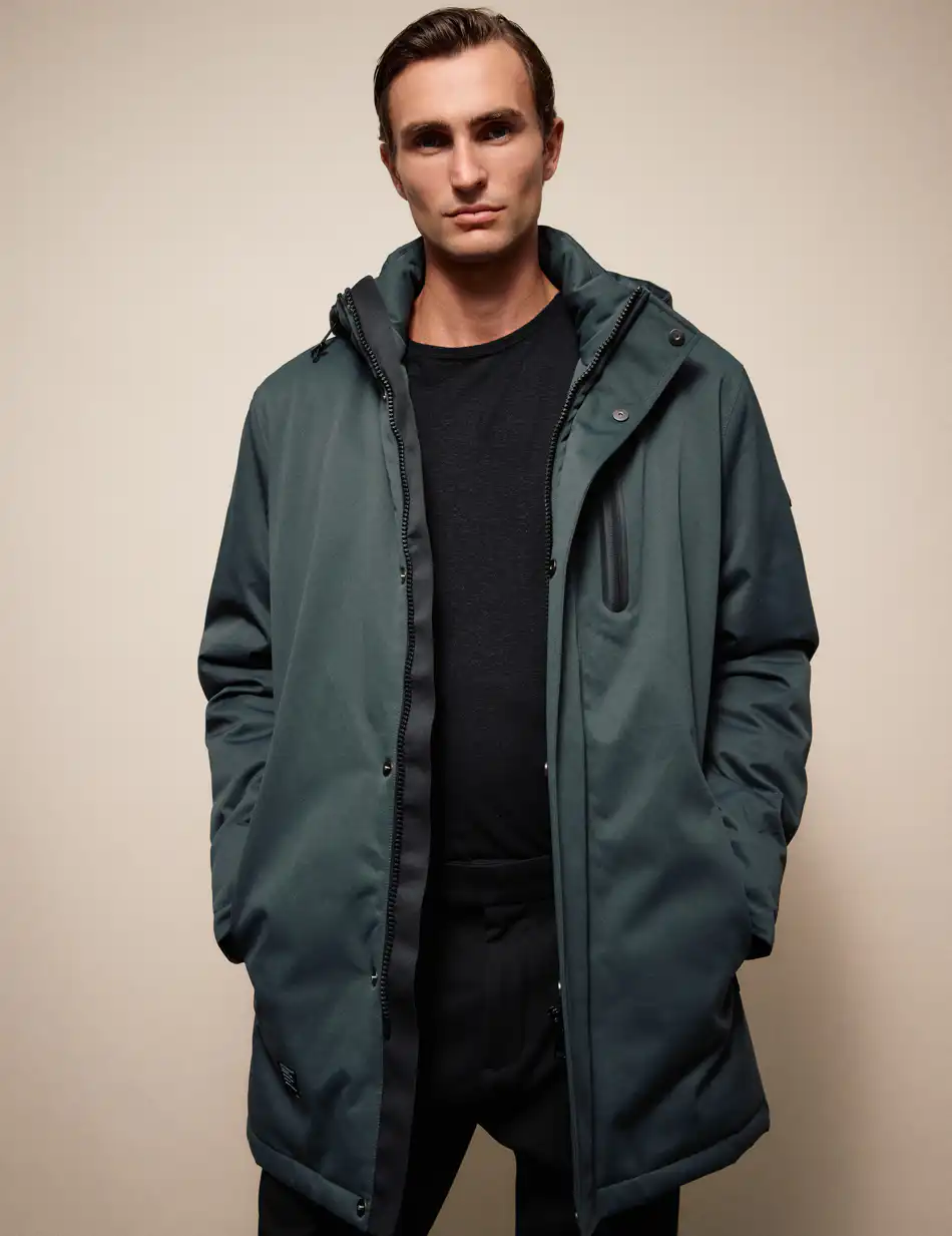 Splendid Ανδρικό demi μπουφάν με κουκούλα 54-201-057 DK GREEN