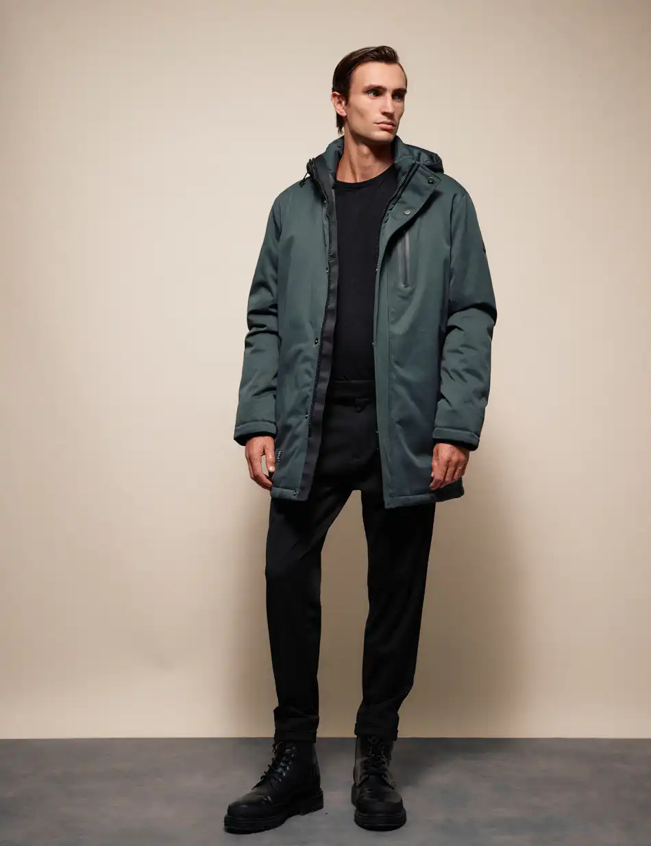 Splendid Ανδρικό demi μπουφάν με κουκούλα 54-201-057 DK GREEN