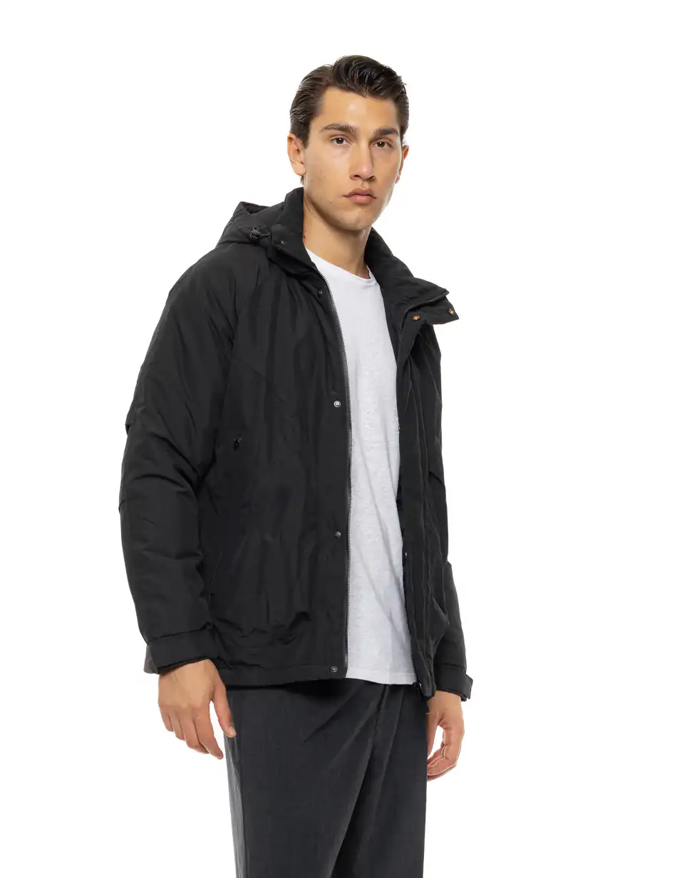 Biston Ανδρικό κοντό μπουφάν με κουκούλα 54-201-067 BLACK