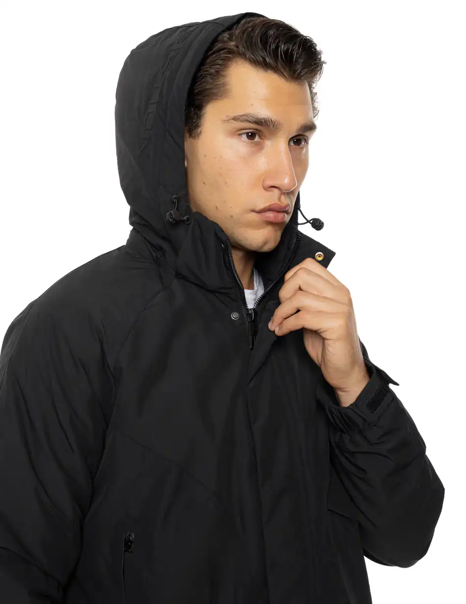 Biston Ανδρικό κοντό μπουφάν με κουκούλα 54-201-067 BLACK