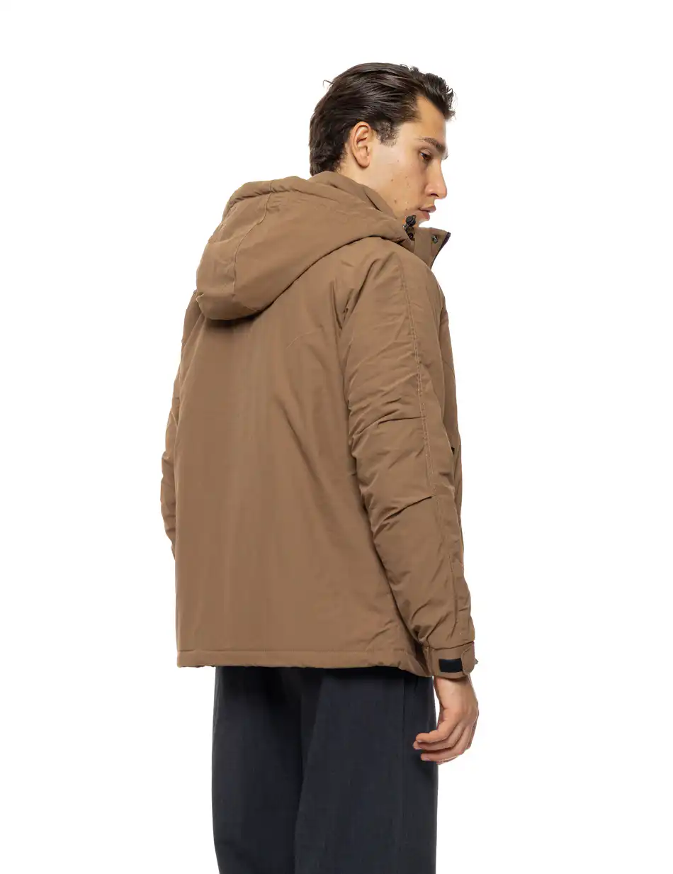 Biston Ανδρικό κοντό μπουφάν με κουκούλα 54-201-067 BROWN