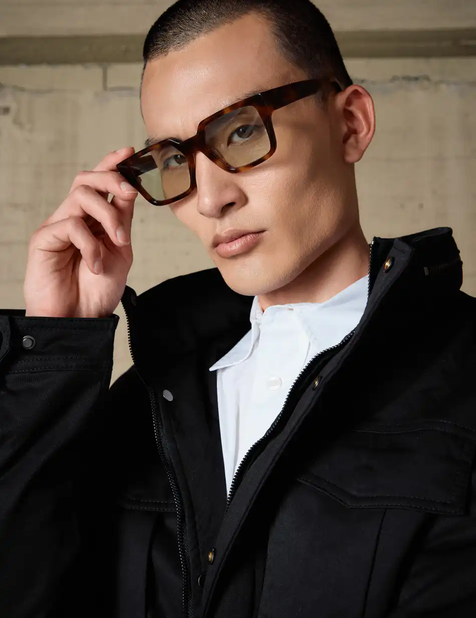 Biston Ανδρικό κοντό μπουφάν με γιακά 54-201-068 BLACK