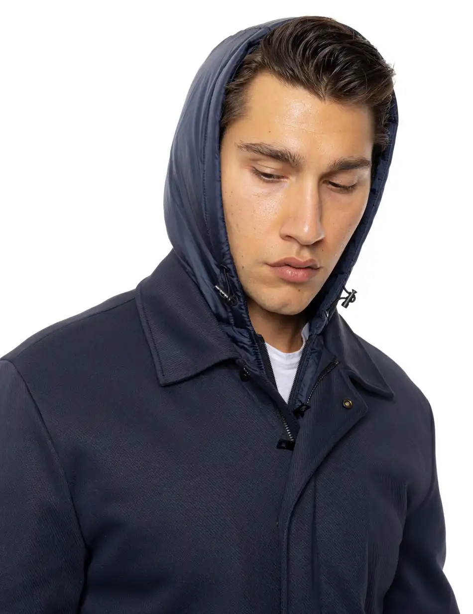 Splendid Ανδρικό demi πανωφόρι με κουκούλα 54-201-070 NAVY