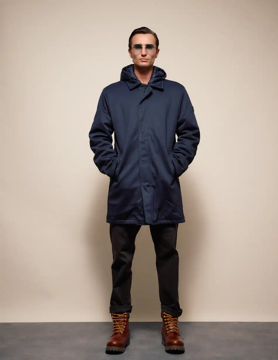 Splendid Ανδρικό demi πανωφόρι με κουκούλα 54-201-070 NAVY