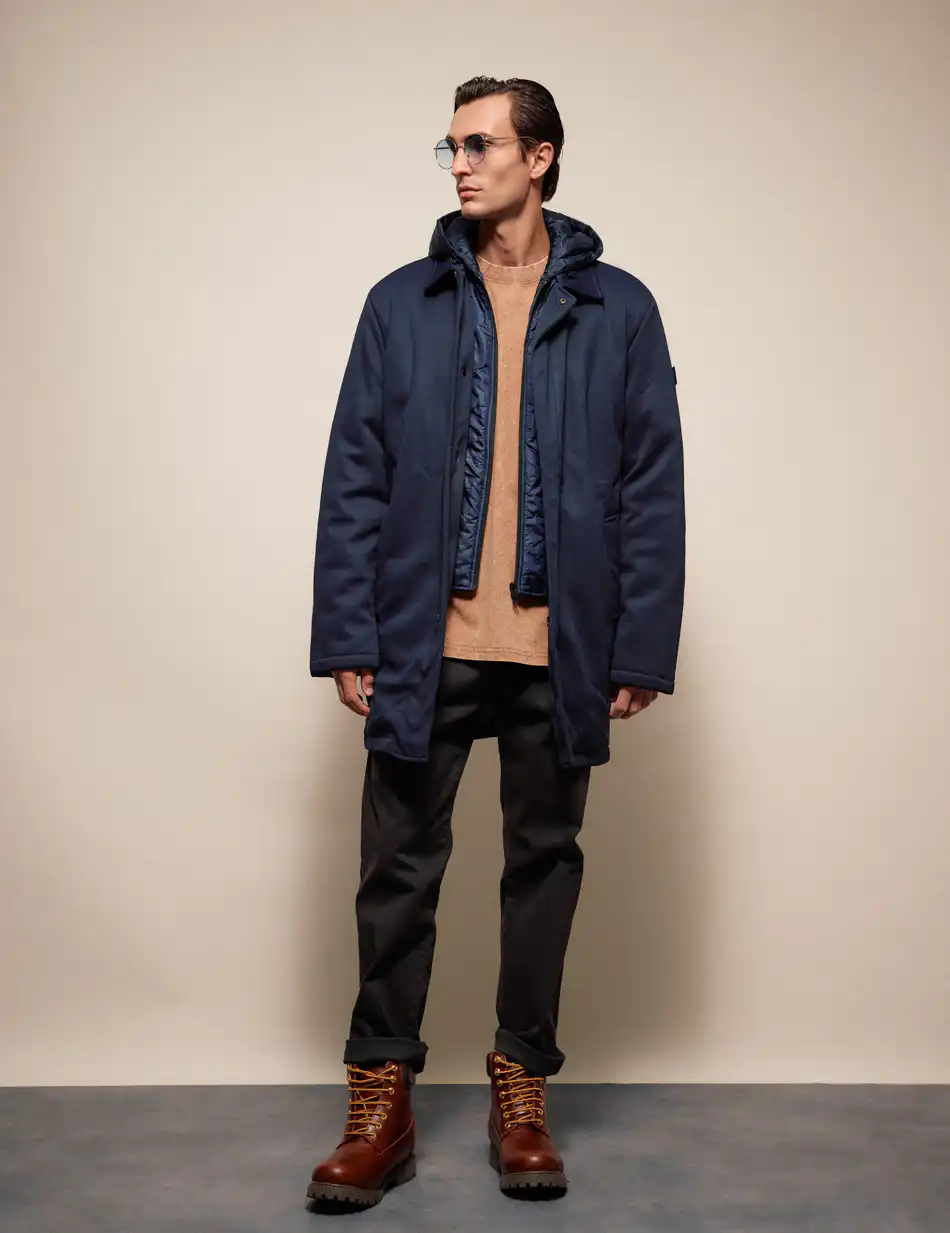 Splendid Ανδρικό demi πανωφόρι με κουκούλα 54-201-070 NAVY