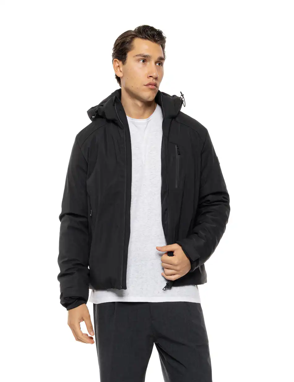 Splendid Ανδρικό κοντό μπουφάν με κουκούλα 54-201-072 BLACK