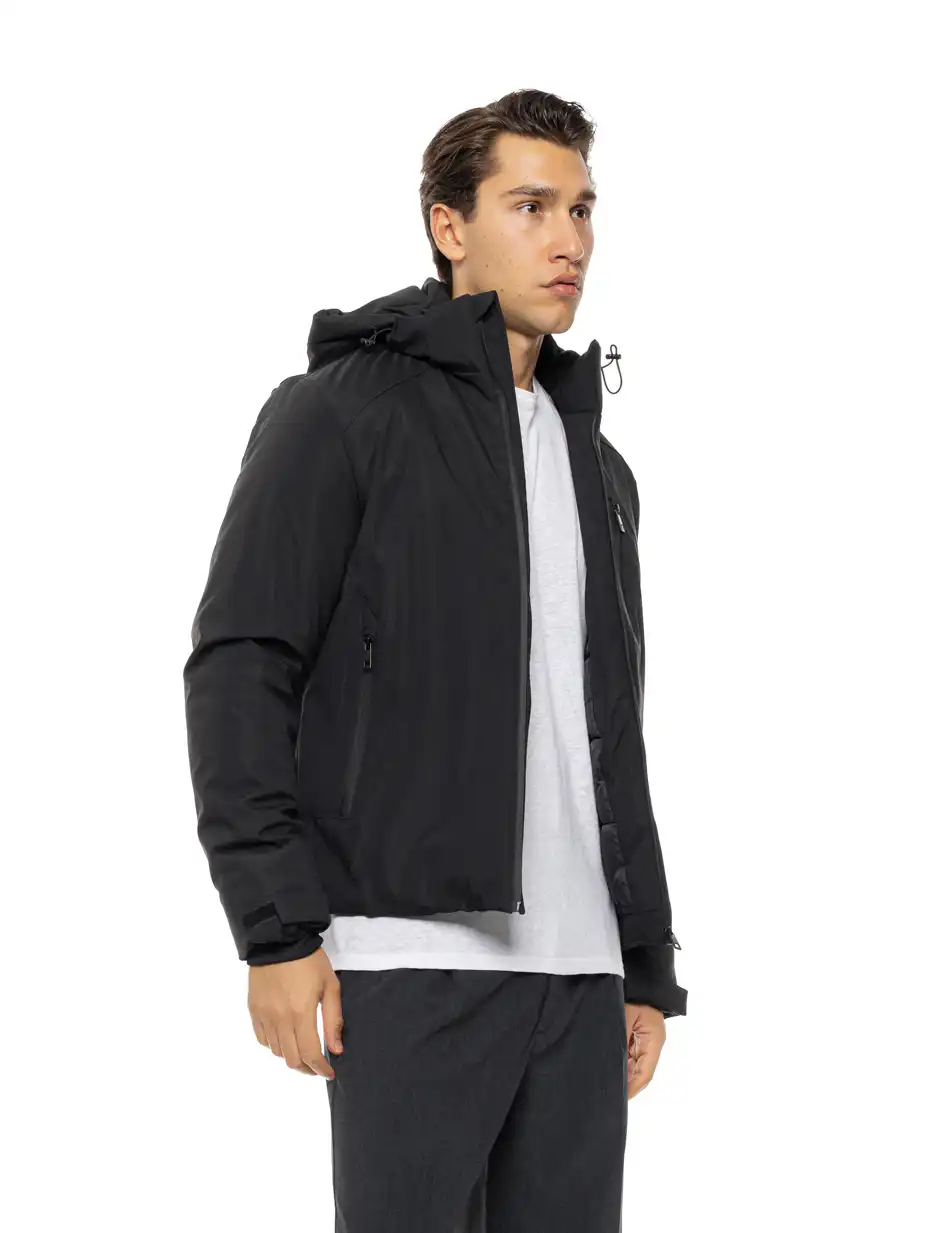 Splendid Ανδρικό κοντό μπουφάν με κουκούλα 54-201-072 BLACK