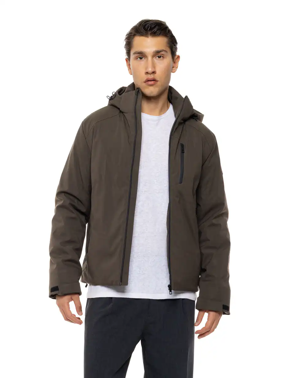 Splendid Ανδρικό κοντό μπουφάν με κουκούλα 54-201-072 DK GREEN