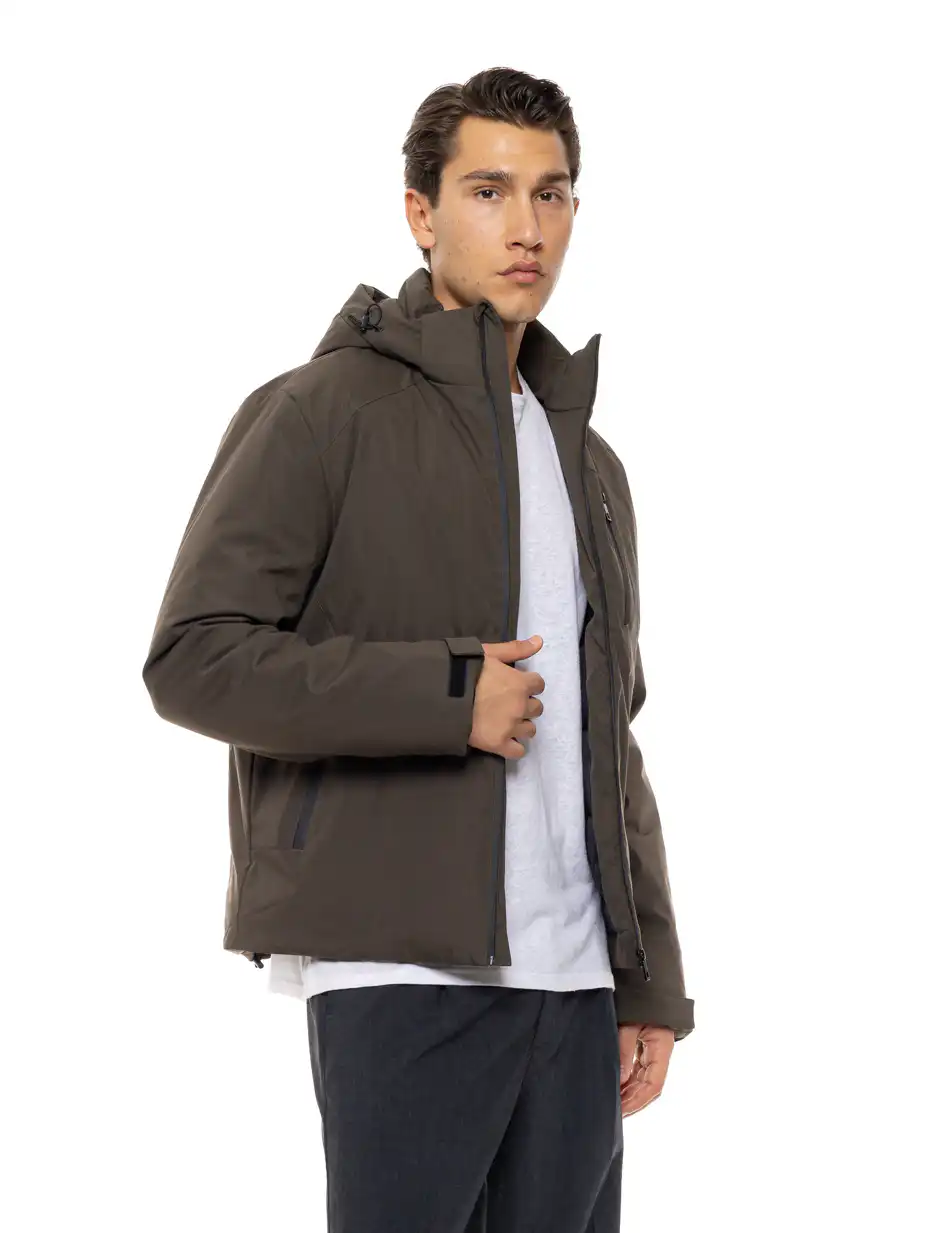 Splendid Ανδρικό κοντό μπουφάν με κουκούλα 54-201-072 DK GREEN