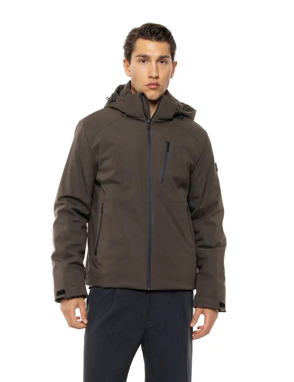 Splendid Ανδρικό κοντό μπουφάν με κουκούλα 54-201-072 DK GREEN